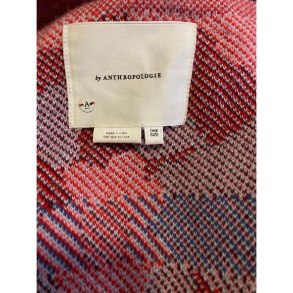 ANTHROPOLOGIE Embroidered floral Long OS Open Long Sweater Red
Cotton Blend - Picture 2 of 10